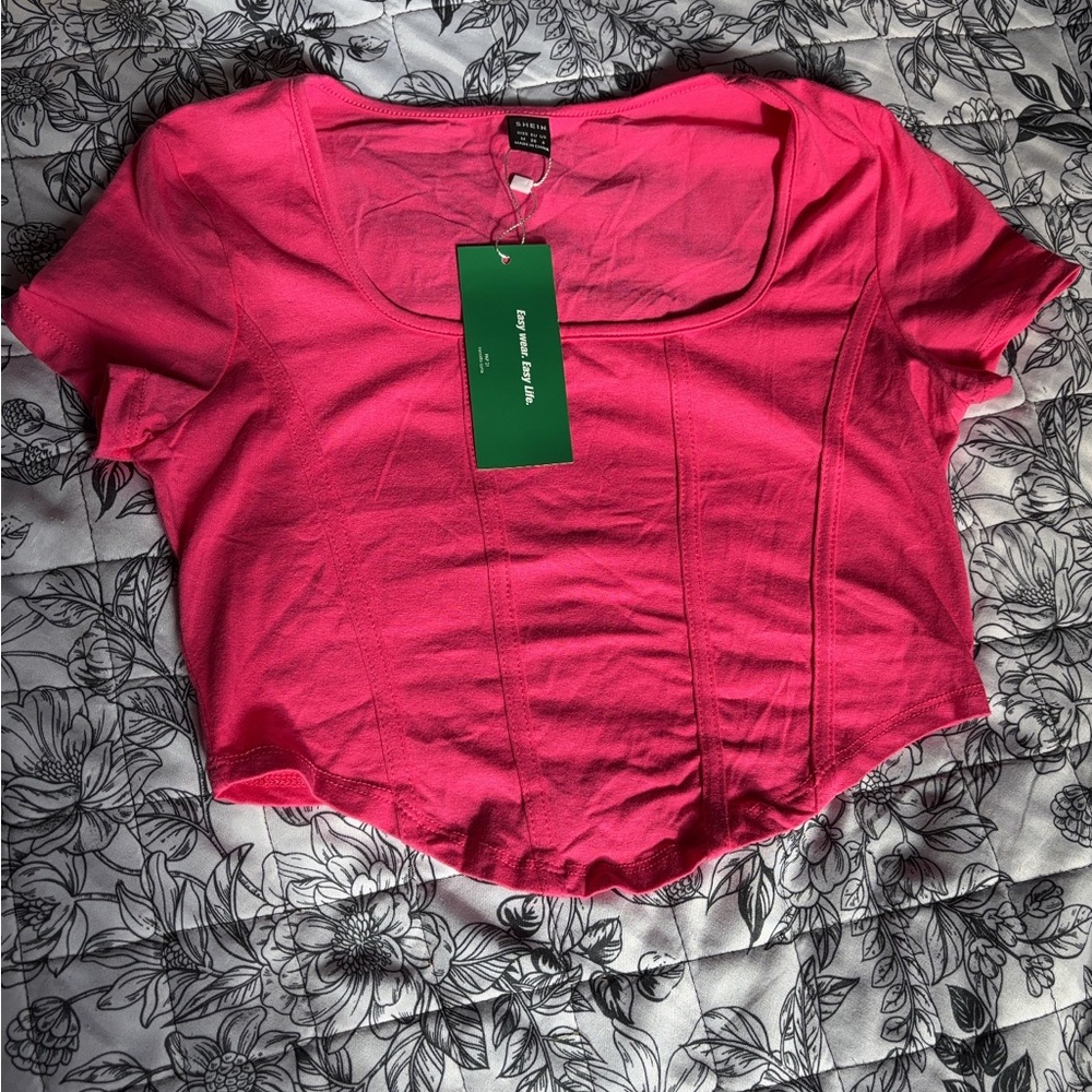 SHEIN Pink Crop Top